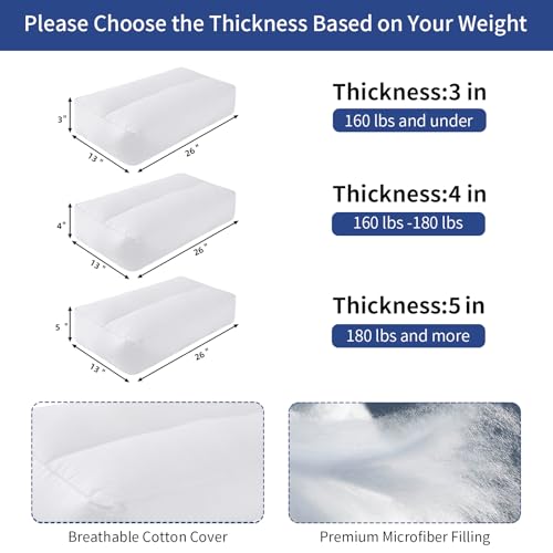 41bw5nkobpl.jpg HOMBYS White Knee Pillow for Side Sleepers | HOMBYS Spine Alignment Knee Pillow for Sleeping on Back | HOMBYS Pregn