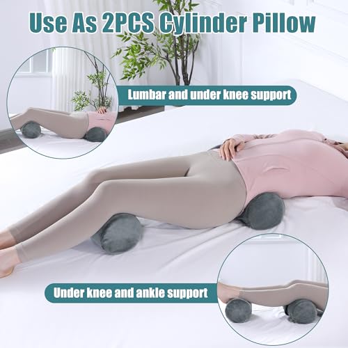 41c4surxdml 1.jpg HOMBYS Memory Foam Sleep Position Training Pillow, Adjustable Supportive Trainer Pillow for Back and Side Sleepers -