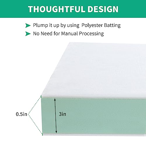 41c7l4erosl 1.jpg HOMBYS High Density Couch Cushion Inserts with Dacron Fiber Layer for Couch Cushion Replacement | HOMBYS Removable C