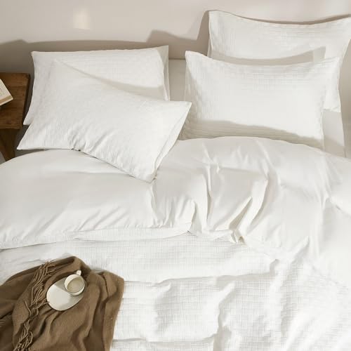 41cprlsfmzl.jpg JELLYMONI King Size Waffle Weave Duvet Cover Set for Adults Soft Microfiber Tufted Textured Breathable Comforter Cove