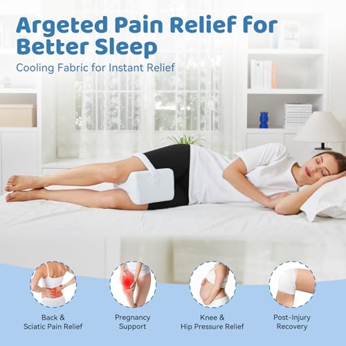 41ct0nphydl.jpg Cooling Knee Pillow for Side Sleepers | Sciatica Pain Relief Knee Pillow for Side Sleepers | Spine Aligning Support