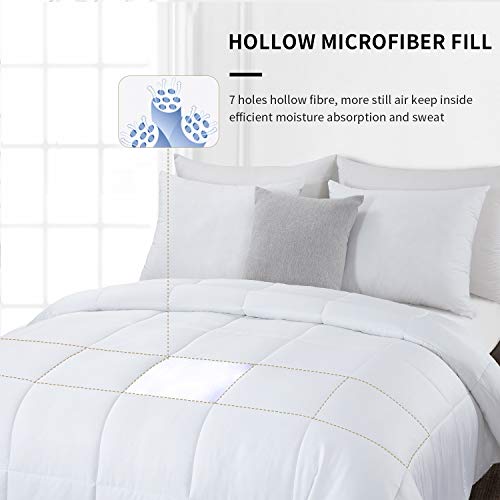 41cvufxs8bl 5.jpg HOMBYS Lightweight Summer Cooling Comforter for Hot Sleepers - Super King Size, 100% Rayon Derived from Bamboo, 8 Corner