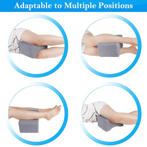 41cie8sndil 1.jpg BlissTrends Memory Foam Knee Pillow for Side Sleepers: Promotes Blood Circulation, Aligns Spine, Relieves Sciatica and J