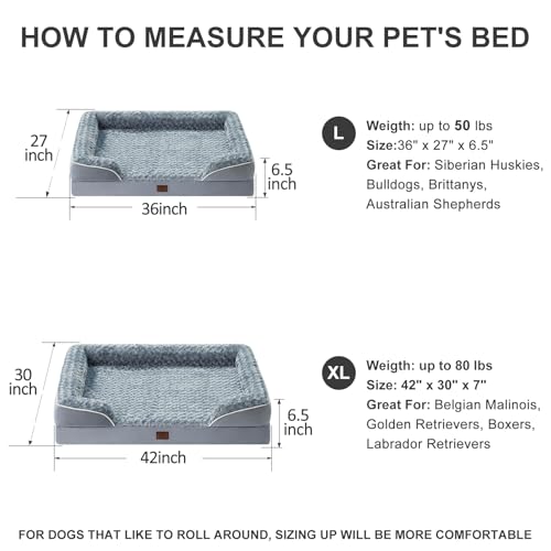 41cv0mjsdgl.jpg Extra Large Dog Beds for Washing and Sleeping | Orthopedic Egg Foam Sofa Beds for Extra Large Dogs | Waterproof and