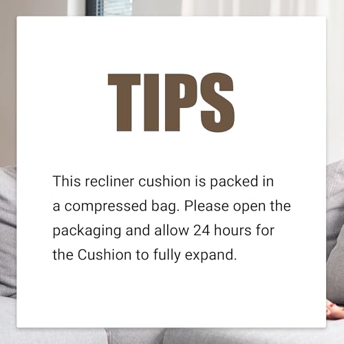41czih1mpul.jpg HOMBYS Medium Firm Recliner Seat Cushion with Lumbar Support and Non-Slip Design