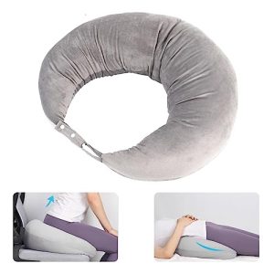 BBL Pillow After Surgery Grey for Sitting Sleeping Driving | Hemorrhoid Pillow Seat Support Cushion Grey for Butt wi