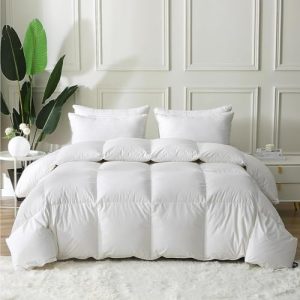 BPC Queen Size Feather Comforter - Fluffy and Luxurious All Season Duvet Insert | BPC Queen Size Feather Comforter -