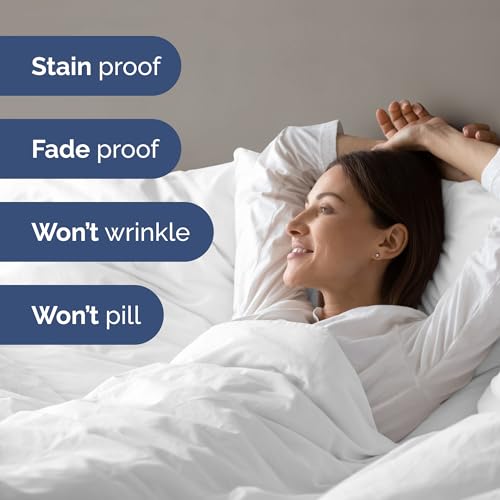 41d8o875hql 1.jpg Extra Soft Twin/Twin XL Size Duvet Cover - Hotel Luxury & Fade Free (White) Extra Soft Twin/Twin XL Size Duvet Cover -