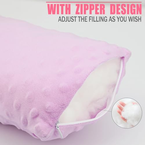 41dl3wrhryl 2.jpg Comfortable Minky Dot Lavender Knee Pillow for Side Sleepers Back Pain Relief After Surgery