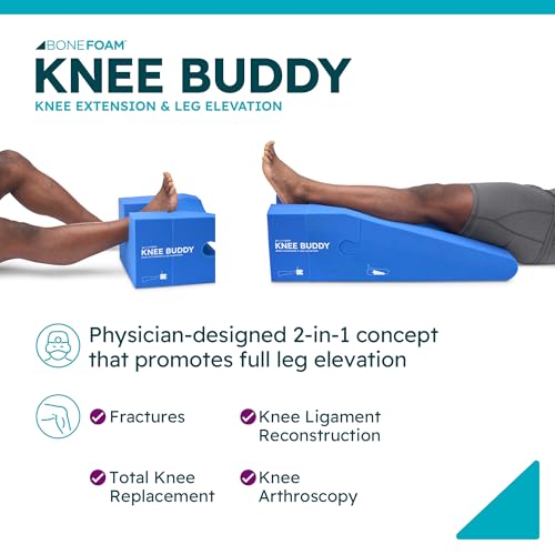 41dtk4havkl.jpg BoneFoam Knee Buddy Extender and Elevating Pillow - Post Surgery Recovery & Rehabilitation - Physicians Designed - FSA/H