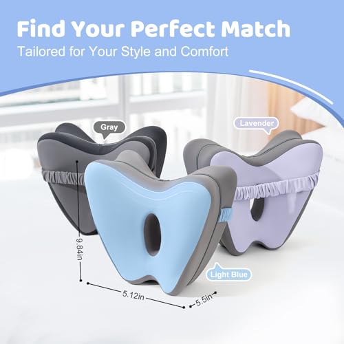 41dx2xeezml.jpg Cool Memory Foam Knee Support Pillow for Side Sleepers Relieving Knees, Sciatica & Hips Pain | Cooling Memory Foam L