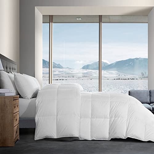 41do3lbsyul 9.jpg HOMBYS White Feather and Down Oversized King Comforter for All Season Use | HOMBYS 100% Cotton Cover Down Proof Over