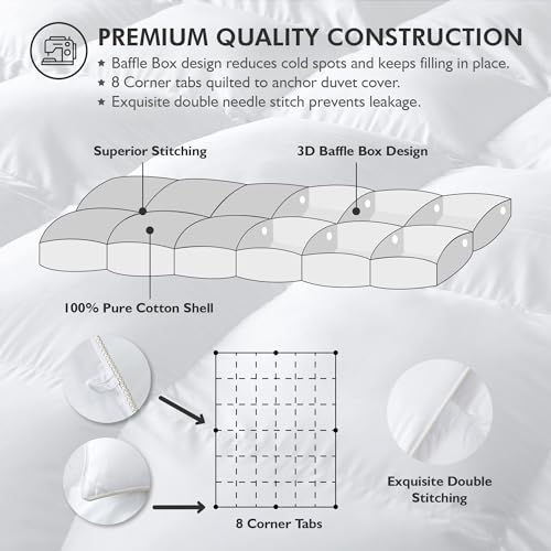 41dxrude8ml.jpg Luxurious oversized king size goose down fiber waterfowl feather comforter duvet for graceful sleepers | Ultra-plush