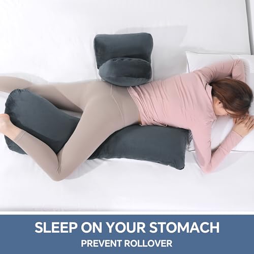 41e9p29h vl 3.jpg HOMBYS BBL Pillow After Surgery for Stomach and Side Sleepers Adjustable for Comfortful Recovery Sleep Dark Grey