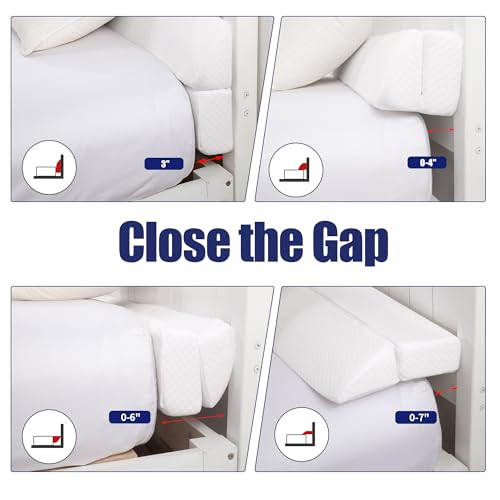 41eyizlpt8l.jpg HOMBYS Wedge Pillow Headboard Gap Filler for King Size Bed, Foldable & Multi Functional, Fill Gap (0-7") Between Headboa