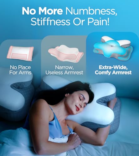 41f48ucovnl.jpg Osteo Enjoy Pain Relief Sleeping Cervical Neck Pillow, Non-Temperature Affected Memory Foam Fits Side Sleeper | Oste