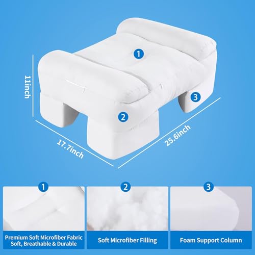 41fj1pfwbel.jpg HOMBYS White Foam Filling Side Sleeper Pillow for Neck & Shoulder Pain Relief