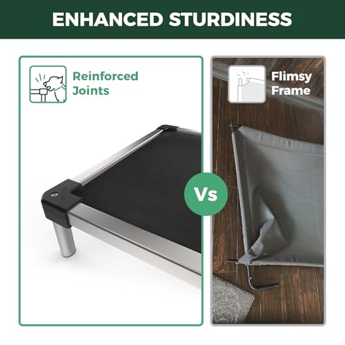 41fy6ziqiml 1.jpg FXW TitanNest Cooling Chew-Proof Elevated Dog Bed for Medium and Large Dogs |Indoor/Outdoor/Camping Use Waterproof &