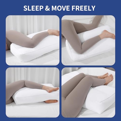 41fd38vcyl.jpg HOMBYS White Knee Pillow for Side Sleepers | HOMBYS Spine Alignment Knee Pillow for Sleeping on Back | HOMBYS Pregn