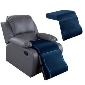 HOMBYS Thick & Supportive Foam Recliner Cushion with Leg Pillow for Elderly Large Square Seat Cushion Wave Shape Footres