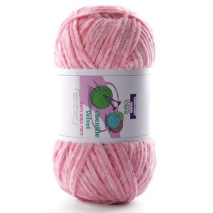 Soft Thick Plush Chenille Yarn for Crocheting and Knitting | Fluffy Velvet Chenille Yarn for Making Clothes and Home