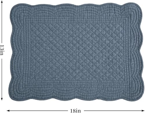 41gyo5zcr1l.jpg HOMBYS Quilted Placemats Set of 4 for Kitchen Table - OEKO-TEX STANDARD 100 | Hombys Washable Rectangular Placemats 100