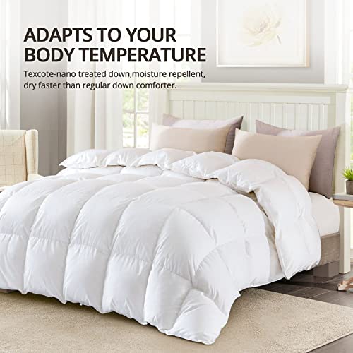 41gdnxxilil.jpg Globon Winter White Goose Down Comforter King Size | Ultra Soft Noiseless White Goose Down Duvet Insert | Globon 80