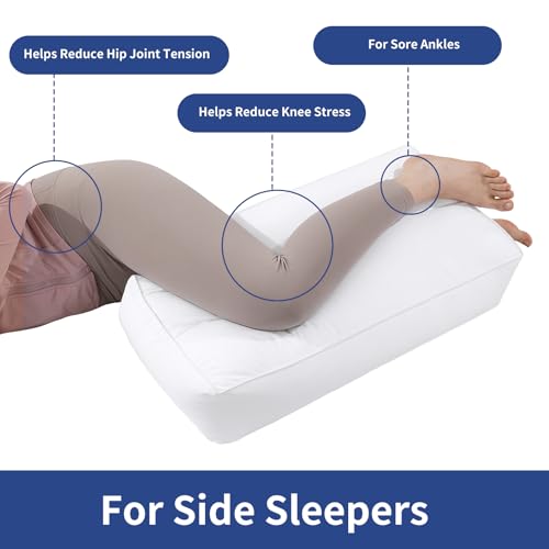 41i5noikj2l.jpg HOMBYS White Knee Pillow for Side Sleepers | HOMBYS Spine Alignment Knee Pillow for Sleeping on Back | HOMBYS Pregn