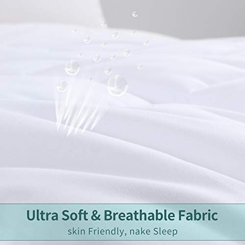 41ibbmi5zcl 5.jpg HOMBYS Oversized King Comforter White for All Season Lightweight Comfort and Versatility | HOMBYS Lightweight Quilte