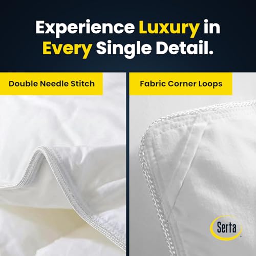 41iici2nwxl 1.jpg Serta Goose Feathers Down Fiber Comforter Queen Size Duvet Insert for Hotel Luxury Hypoallergenic Comforter Serta Goose