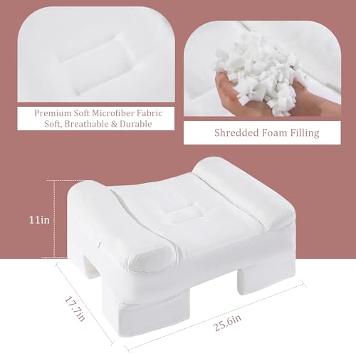 41itldsknnl 1.jpg HOMBYS Side Sleeper Pillow with Arm Hole for Neck & Shoulder Pain Relief | Shredded Foam Shoulder Pillow with Multi-