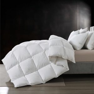 BedTreat Premium Goose Feather Down Comforter for Queen Size, Fluffy & Soft | BedTreat All Seasons Queen Size Down D