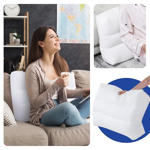 41j mvwjwtl.jpg HOMBYS Shredded Memory Foam Waist Cushion, Lumbar Support for Sofa & Couch, 27.5x18 inches