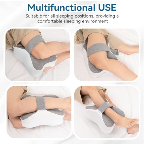 41j7yhfqjrl 1.jpg Memory Foam Leg Pillow for Side Sleepers - Sciatica Pain Relief, Spine Aligning, Pregnancy-Safe | Side Sleeping Knee