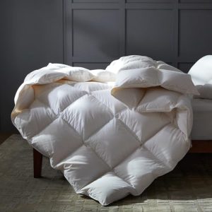 BedTreat Luxury Goose Down Comforter for All Seasons, King Size Ultra-Soft 100% Organic Cotton Cover White BedTreat Prem
