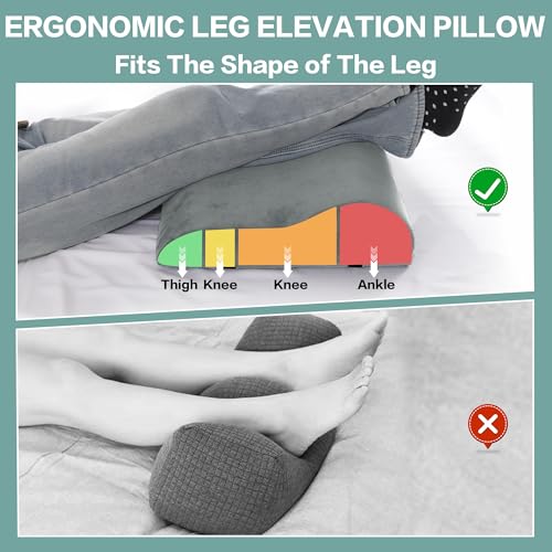 41jwkteoecl.jpg Extra Large HOMBYS Leg Pillow for Bed and Sofa Couch - Multi Purpose Back & Lumbar Support | HOMBYS Wave Shape Leg P