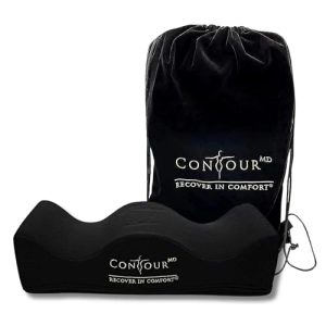 ContourMD BBL Pillow for Sitting After Surgery – Black Rectangle – Lightweight Foam Cushion for Recovery