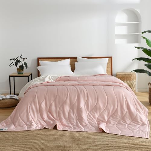 41jmwaozcrl.jpg NATUREFIELD Cooling Comforter, Rayon Derived from Bamboo, Lightweight Summer Quilt for Queen/Full Size | NATUREFIELD