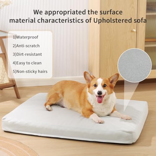 41jn6vrm6pl.jpg Chew Proof Orthopedic Dog Bed for Large Dogs - Durable Indestructible Pet Bed with Waterproof & Anti-Slip Design Durab