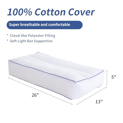 41k4fvgrmol 1.jpg HOMBYS Supportive Knee Pillow for Side Sleepers with Blue Edge | HOMBYS Spinal Alignment Knee Pillow for Side Sleepe