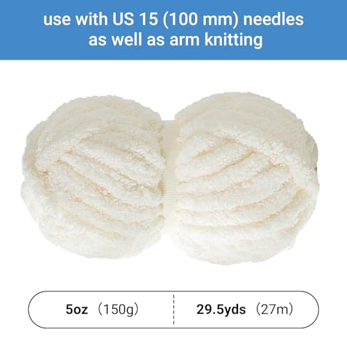 41kfoktj7cl.jpg Chunky Chenille Yarn 8 Pack 29.5yds Soft Fluffy for Crocheting & Knitting