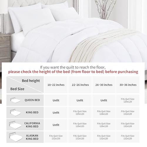 41kxxgpz9rl 1.jpg HOMBYS Super King Oversized Down Alternative Comforter with Duvet Cover and Insert, Perfect for Cozy Winter Nights (Whit