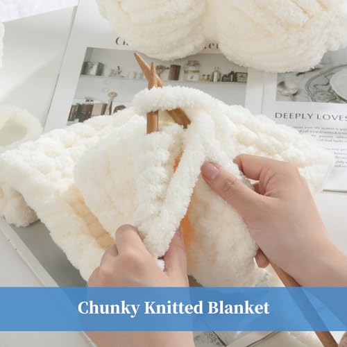 41krtna52pl.jpg Chunky Chenille Yarn 8 Pack 29.5yds Soft Fluffy for Crocheting & Knitting