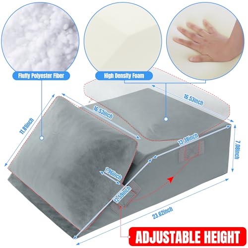 41kywjq8jml.jpg HOMBYS Adjustable Leg Elevation Pillow for Post-Surgery Pain Relief (17"x24"x9")