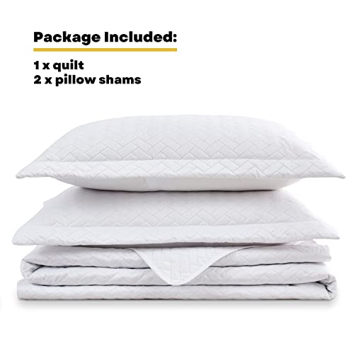 41mlggcm1el 1.jpg Maple&Stone Oversized King Bedspreads for All Season Comfort - 3 Piece Bed Cover Sets Maple&Stone Lightweight White Beds