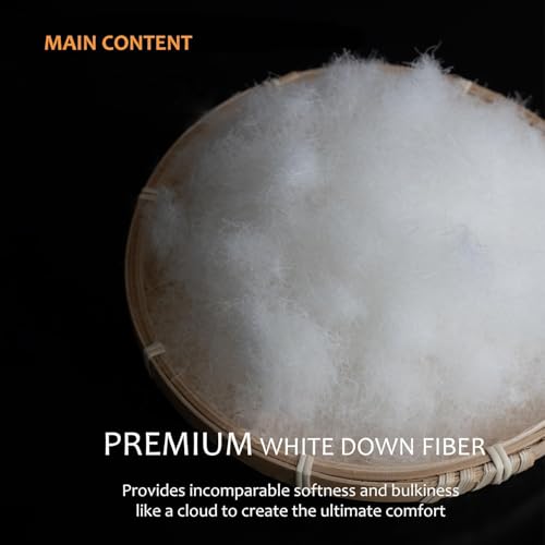 41mx9aendfl.jpg Ivory White Luxury Oversized King Thin Duvet - High Fill Power Comforter - Ultra-Soft & Fluffy