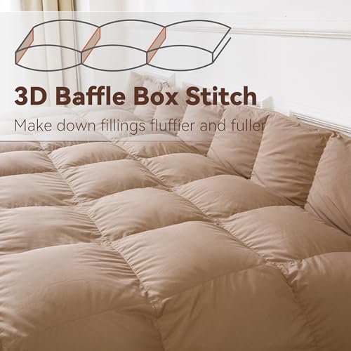 41n7clbj gl.jpg Premium SNOWMAN Down Comforter Queen Size for Luxurious All Season Sleep | SNOWMAN 3D Baffle Box Design Queen Size D