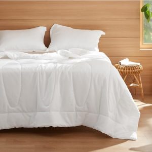 Bedsure Cooling Comforter for Hot Sleepers - Rayon from Bamboo & Breathable Lyocell, Gray Twin XL Size, Ultra-Soft and M
