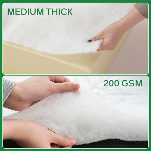 41oiqvo57xl 1.jpg HOMBYS 200 GSM Dacron Upholstery Batting for Keeping Cushions Fluffy - Quilt Batting by the Roll | HOMBYS 48 Inch x