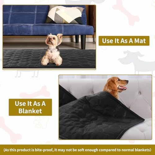 41onkl72icl 3.jpg HOMBYS Indestructible Dog Blanket, Chew Proof and Waterproof, Durable Pet Blanket Protects Furniture, Reversible and Was